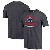 Washington Wizards Fanatics Branded Navy Vintage Arch Tri Blend T-Shirt